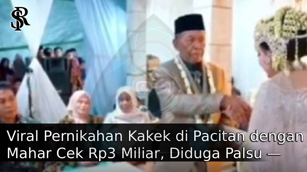 Viral Pernikahan Kakek di Pacitan dengan Mahar Cek Rp3 Miliar, Diduga Palsu — Kemenag Akhirnya Angkat Suara