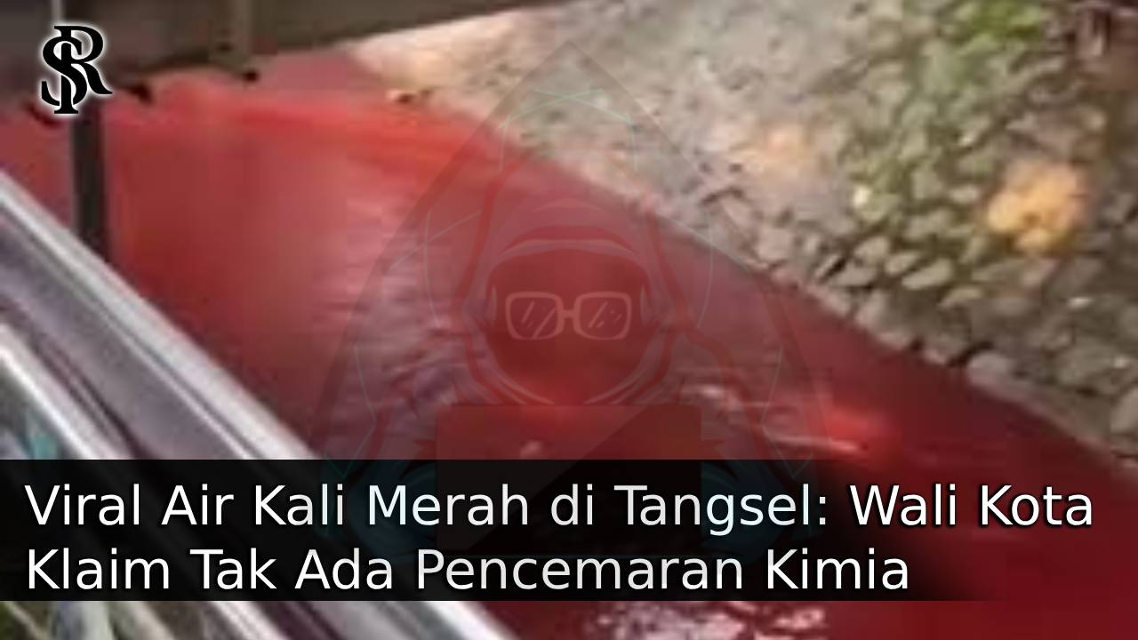 Viral Air Kali Merah di Tangsel: Wali Kota Klaim Tak Ada Pencemaran Kimia