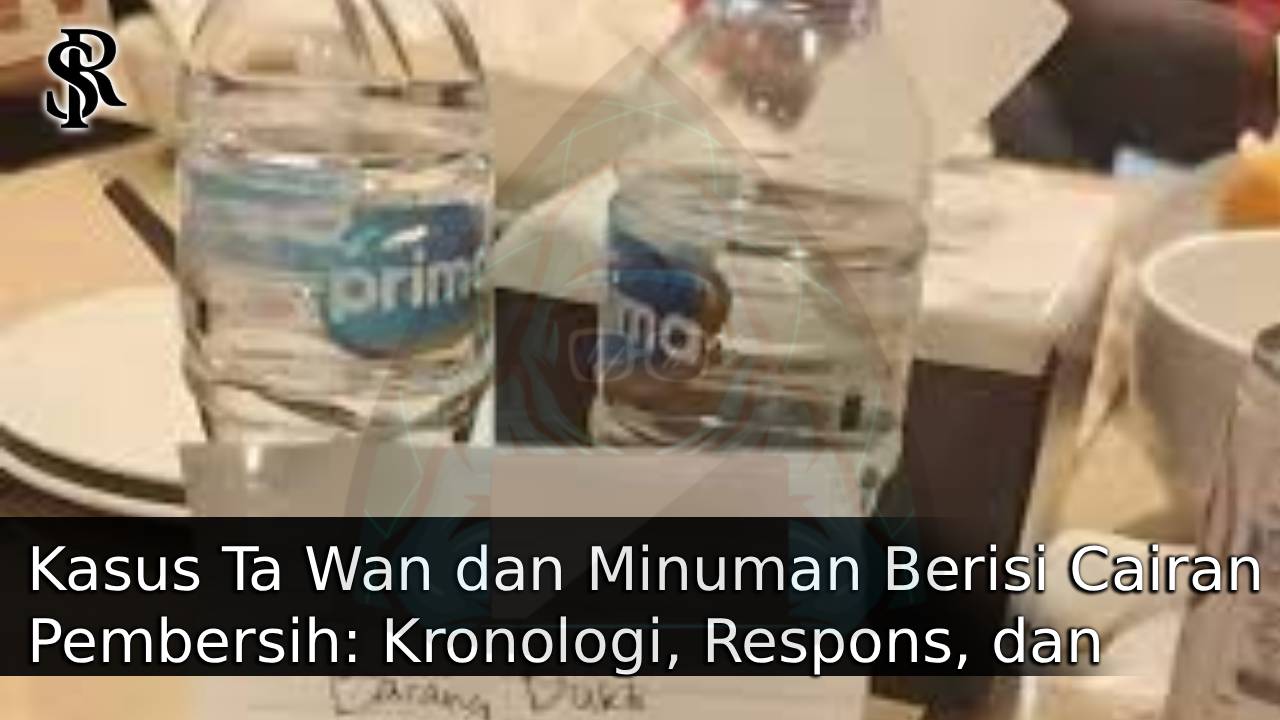 Kasus Ta Wan dan Minuman Berisi Cairan Pembersih: Kronologi, Respons, dan Kekhawatiran Publik